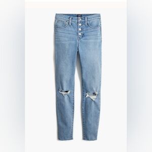 J. Crew Distressed High Rise Skinny Jeans, Size 26